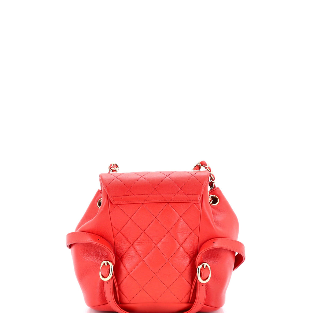 Duma Drawstring Backpack Quilted Leather Small