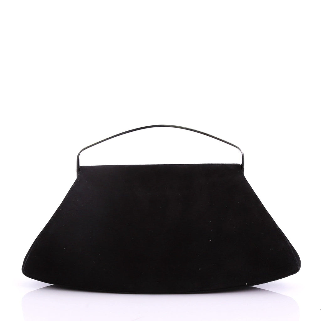 Vintage CC Frame Clutch Suede Medium