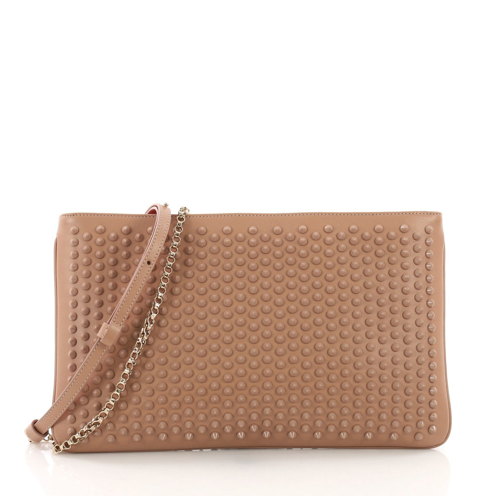 Loubiposh Clutch Spiked Leather
