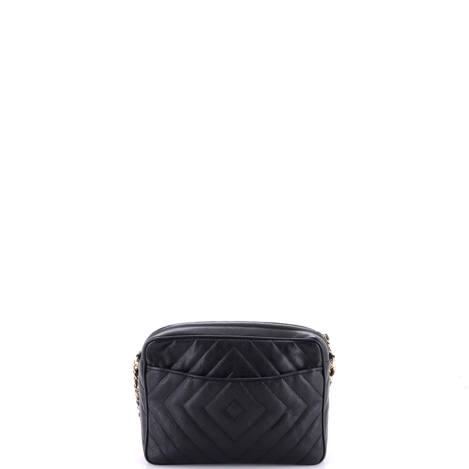 Vintage Diamond CC Camera Bag Quilted Caviar Small