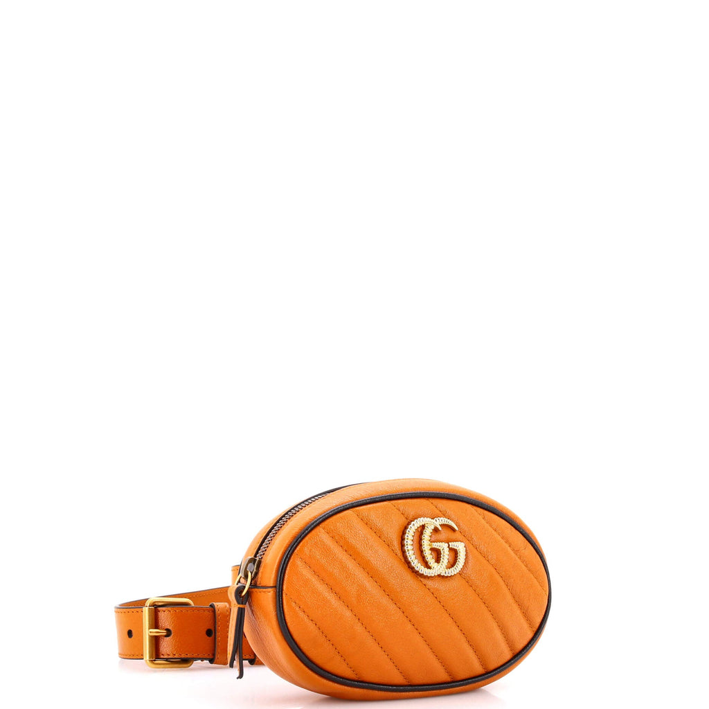GG Marmont Belt Bag Diagonal Quilted Leather