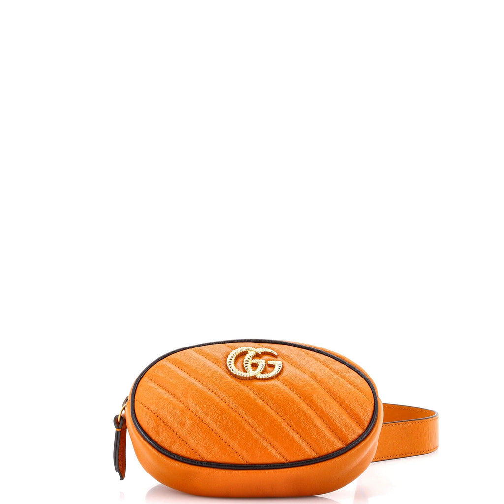 GG Marmont Belt Bag Diagonal Quilted Leather
