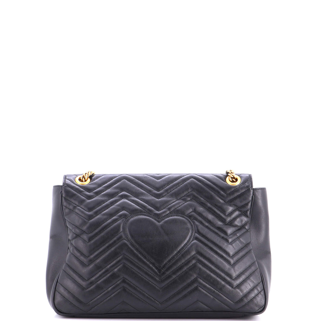 GG Marmont Flap Bag Matelasse Leather Large