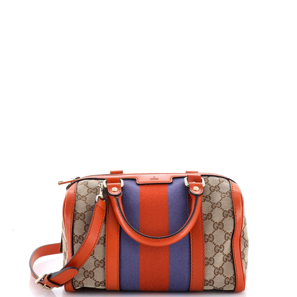 Vintage Web Boston Bag GG Canvas Small
