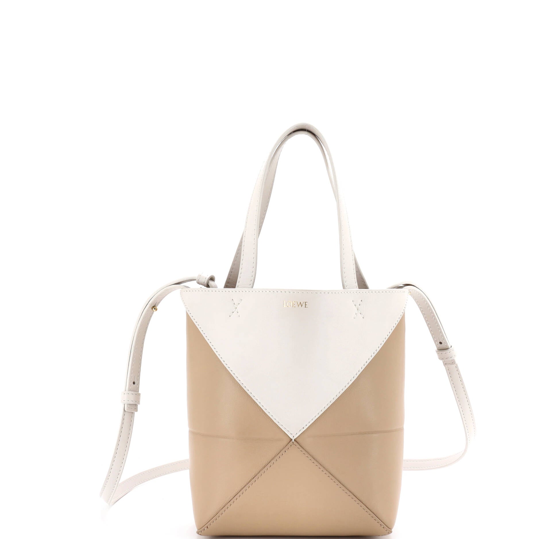 Puzzle Fold Tote Leather Mini