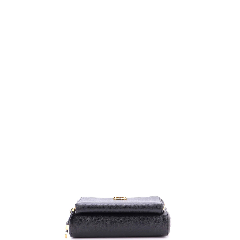 Caro Double Pouch Crossbody Bag Leather