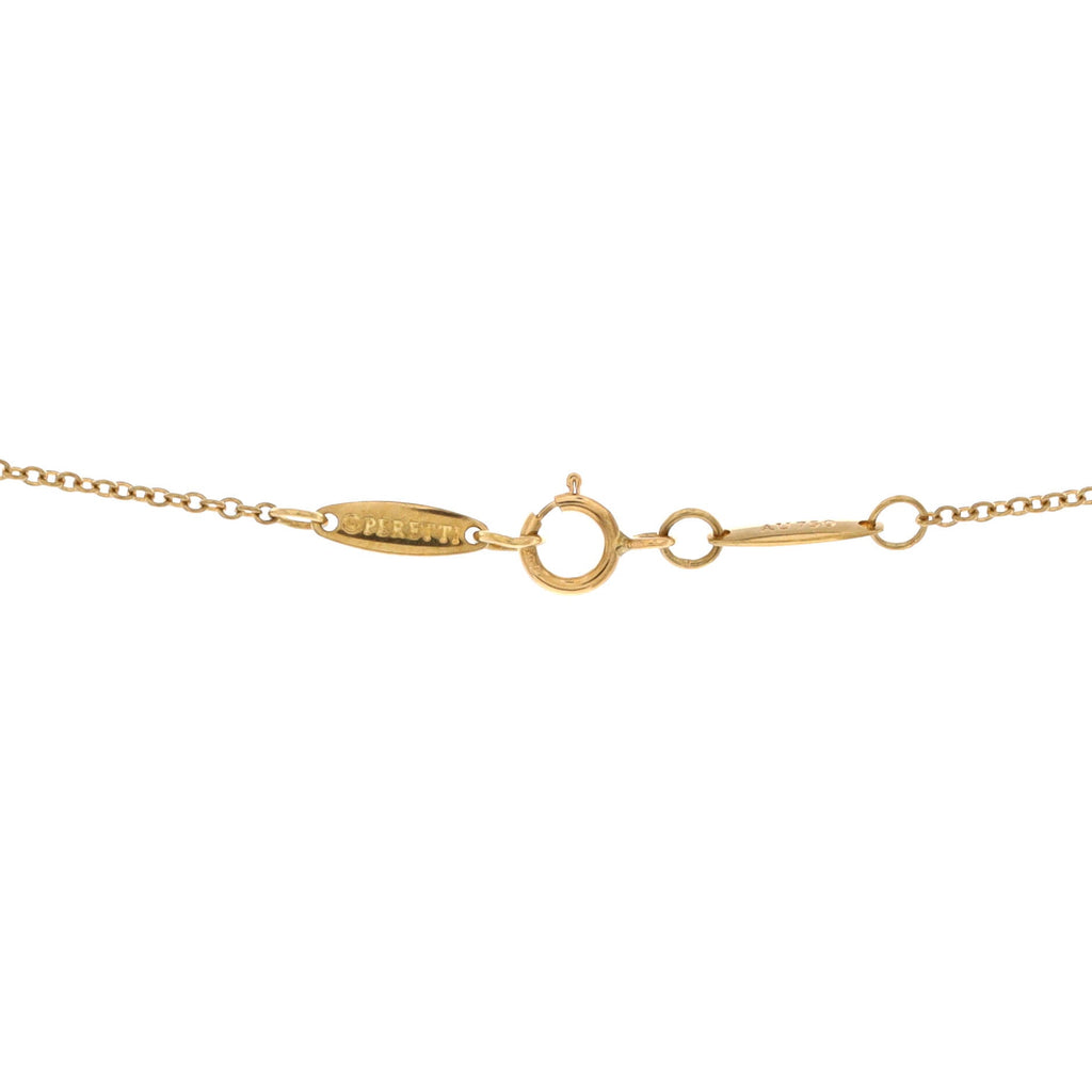 Elsa Peretti Open Heart Pendant Necklace 18K Yellow Gold 16mm