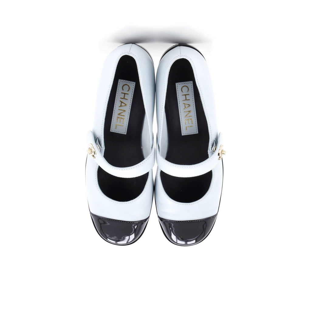 Women's CC Turnlock Mary Jane Flats Leather with Patent