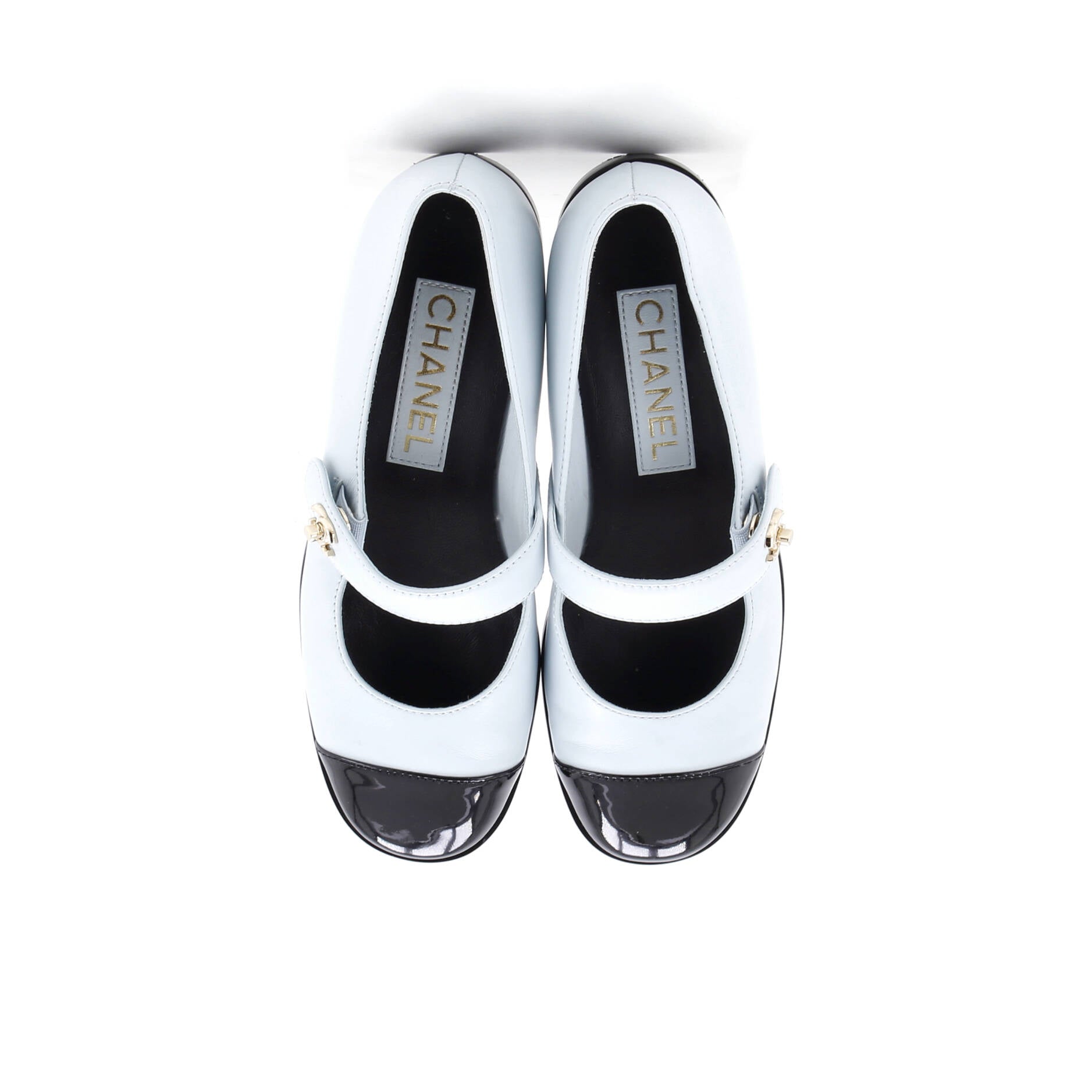 Women's CC Turnlock Mary Jane Flats Leather with Patent
