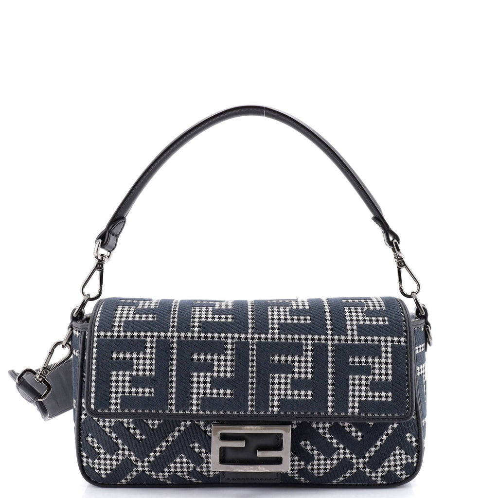Baguette NM Bag Zucca Houndstooth Wool Medium