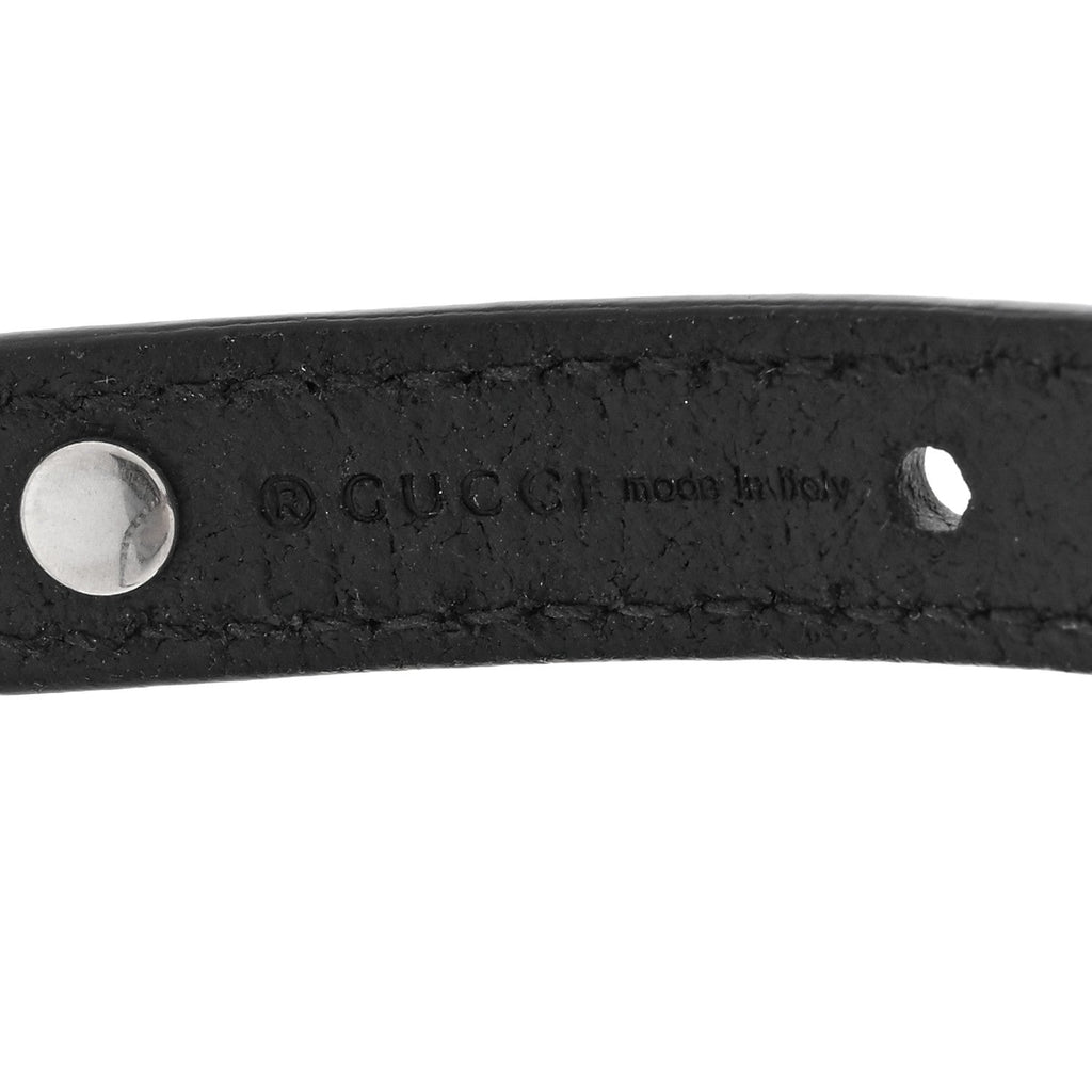 Calfskin Metal Studded Choker Black
