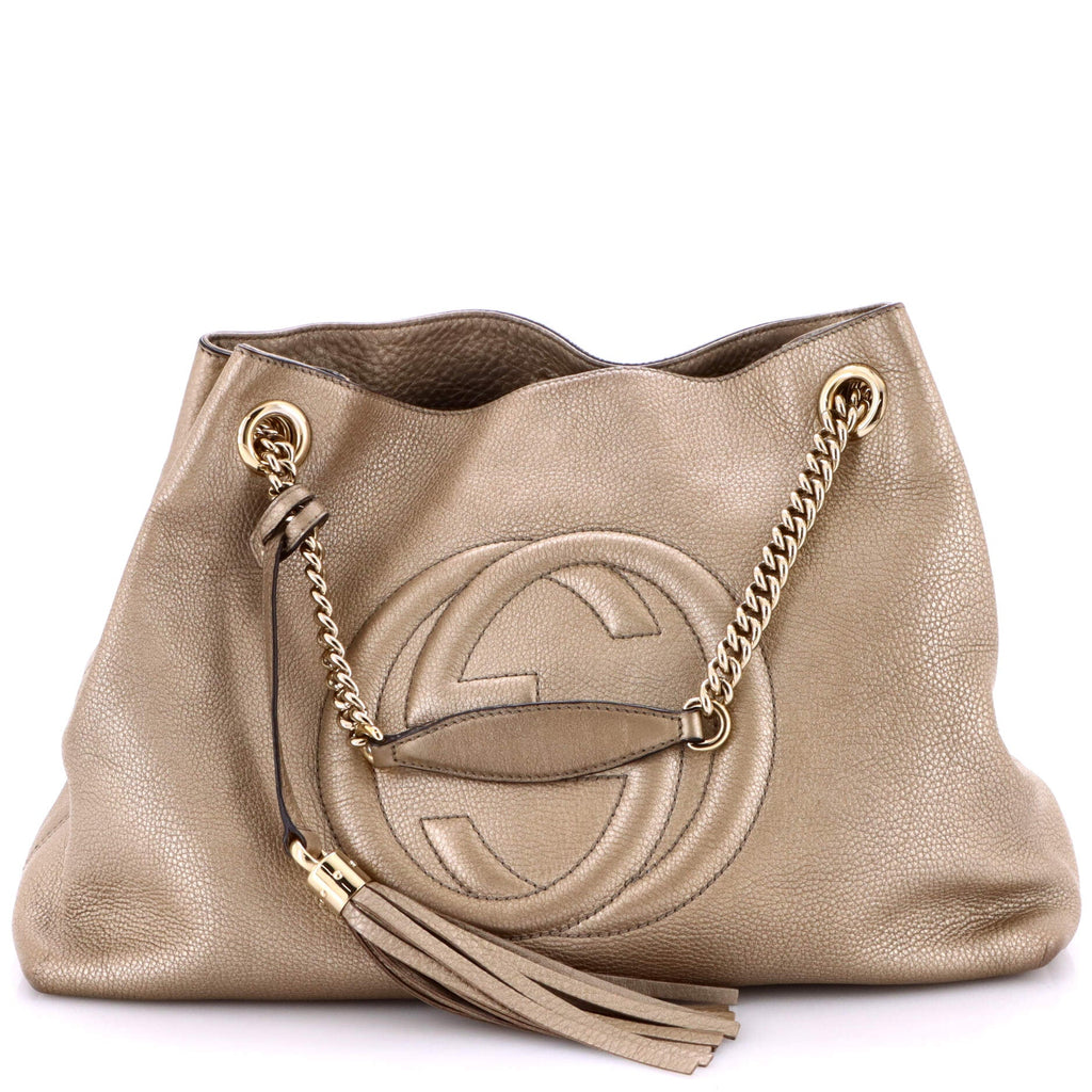 Soho Chain Strap Shoulder Bag Leather Medium