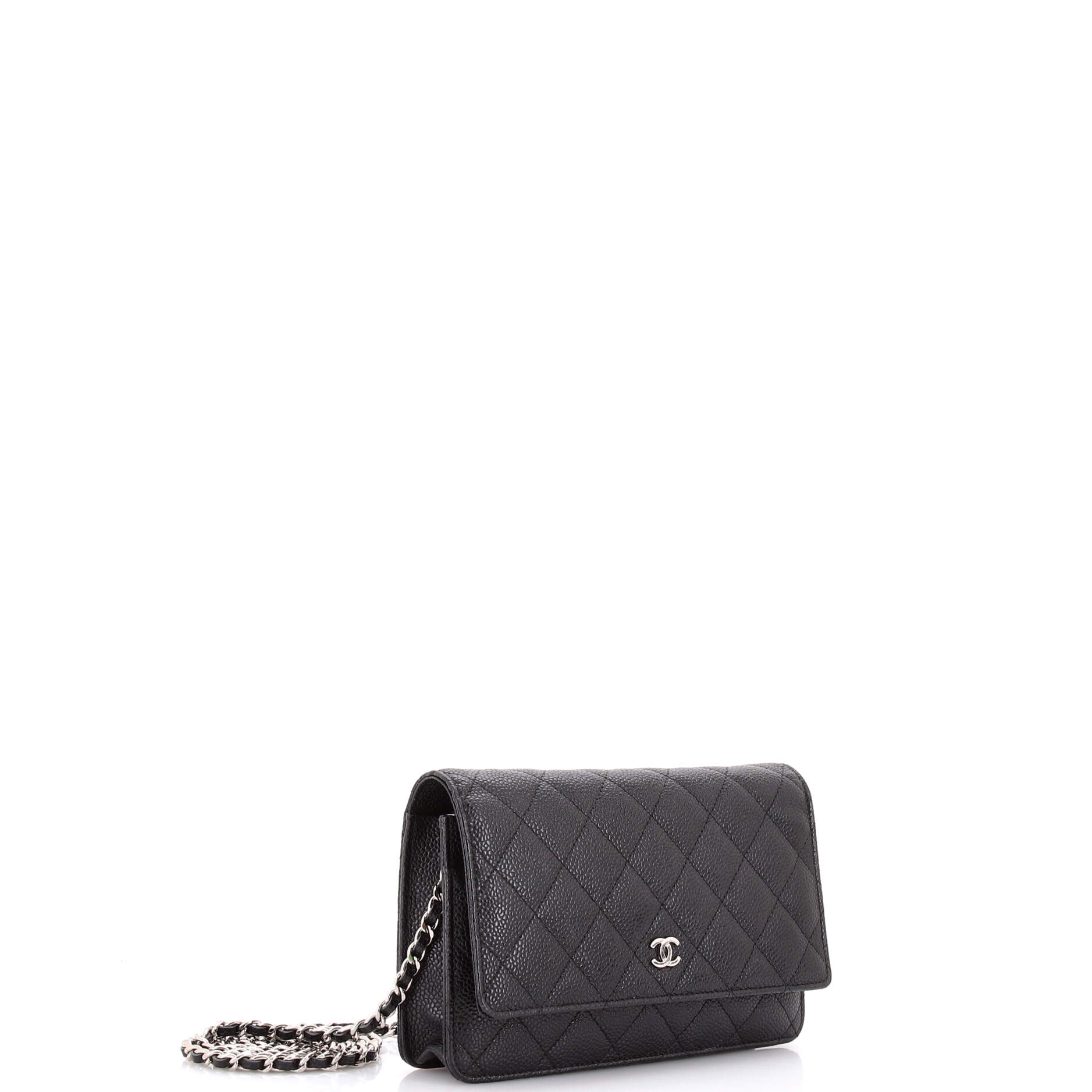 Wallet on Chain Quilted Caviar