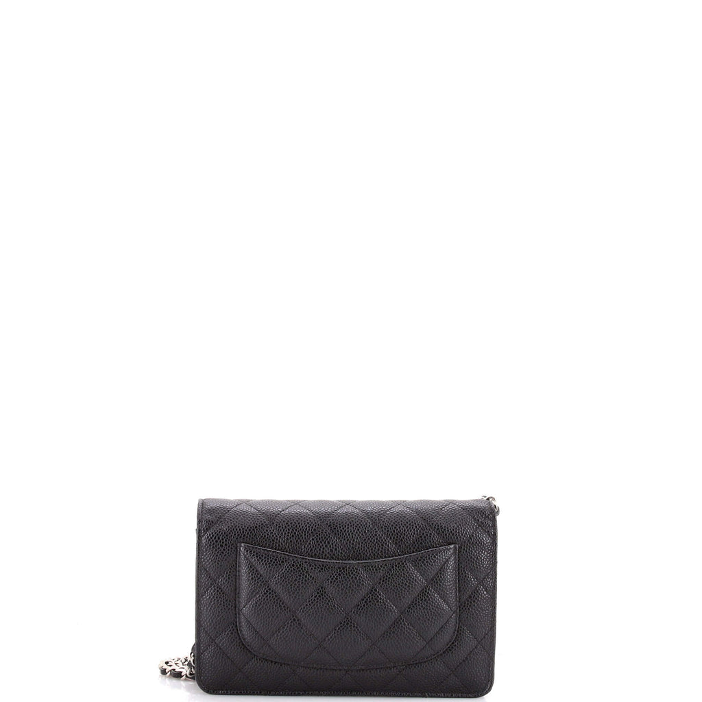 Wallet on Chain Quilted Caviar