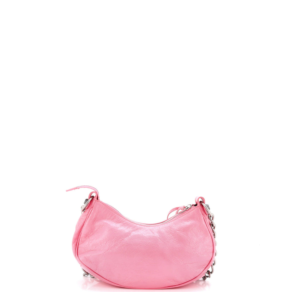 Le Cagole Giant Studs Chain Shoulder Bag Leather XS