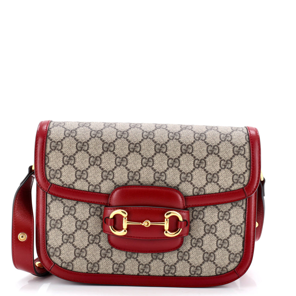 Horsebit 1955 Shoulder Bag GG Coated Canvas with Leather Small