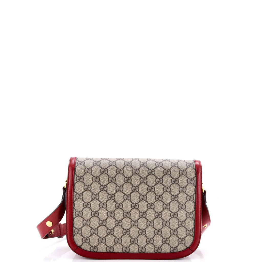 Horsebit 1955 Shoulder Bag GG Coated Canvas with Leather Small
