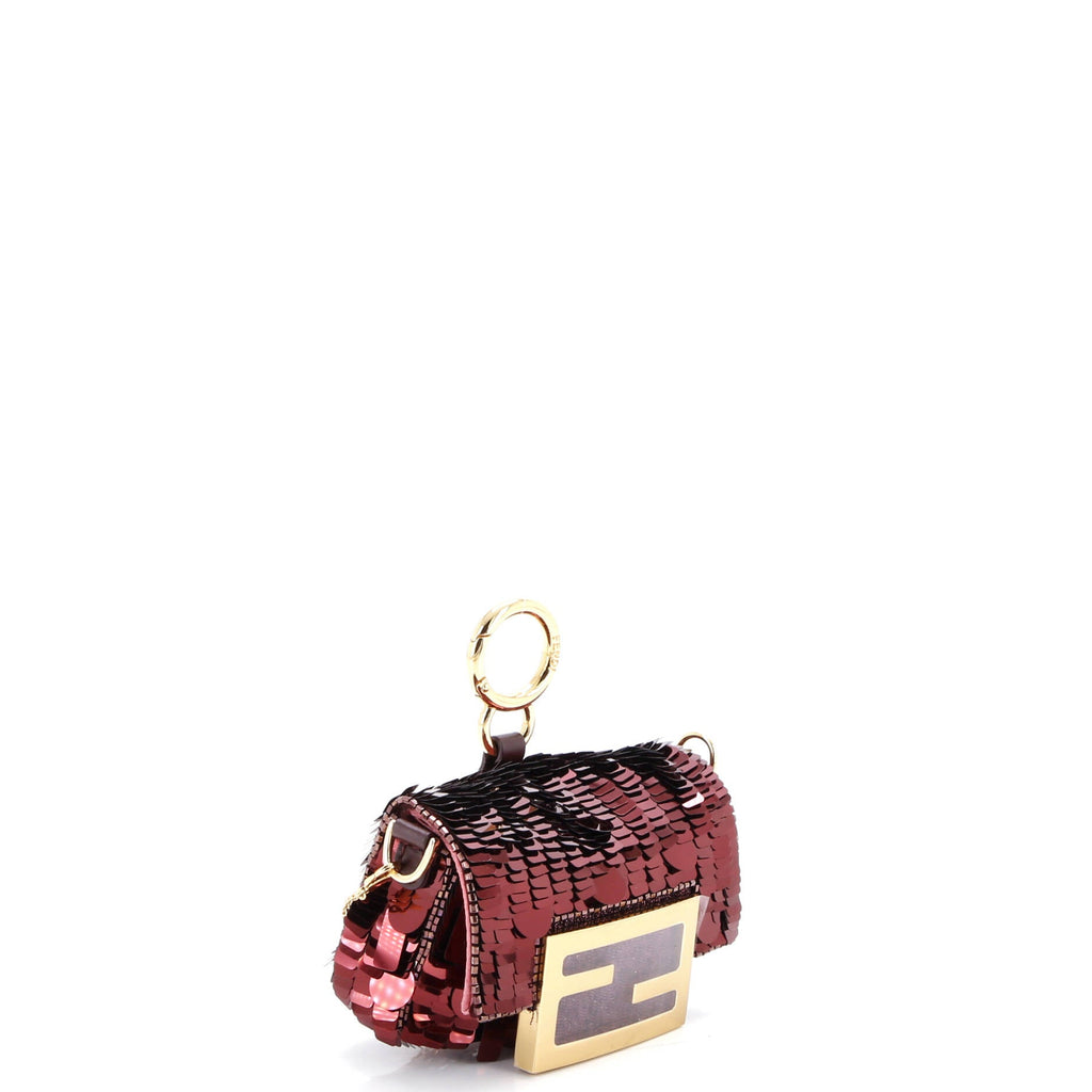 Chain Baguette Charm Bag Sequins Nano