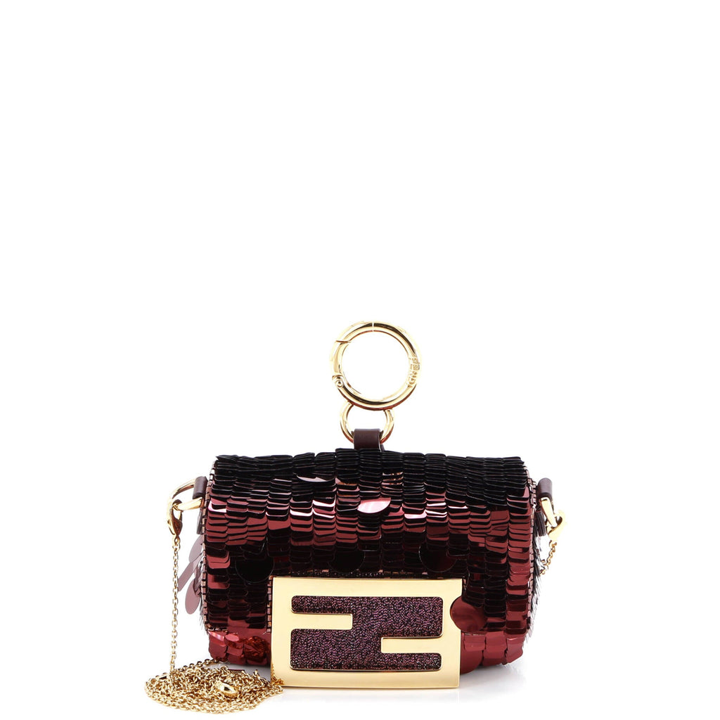 Chain Baguette Charm Bag Sequins Nano