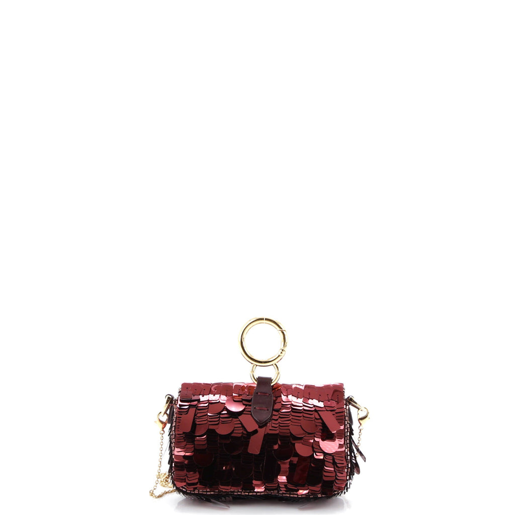 Chain Baguette Charm Bag Sequins Nano