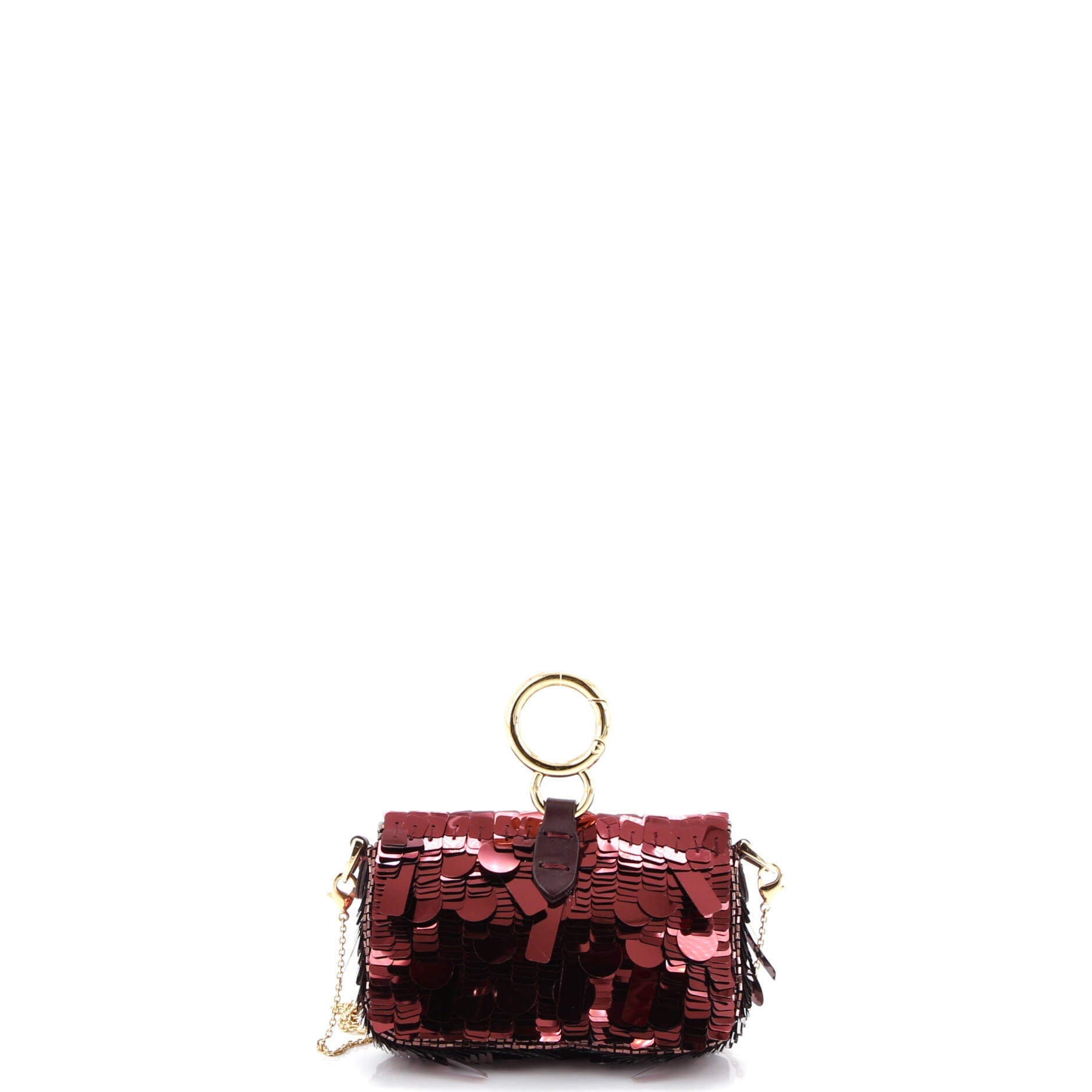 Chain Baguette Charm Bag Sequins Nano