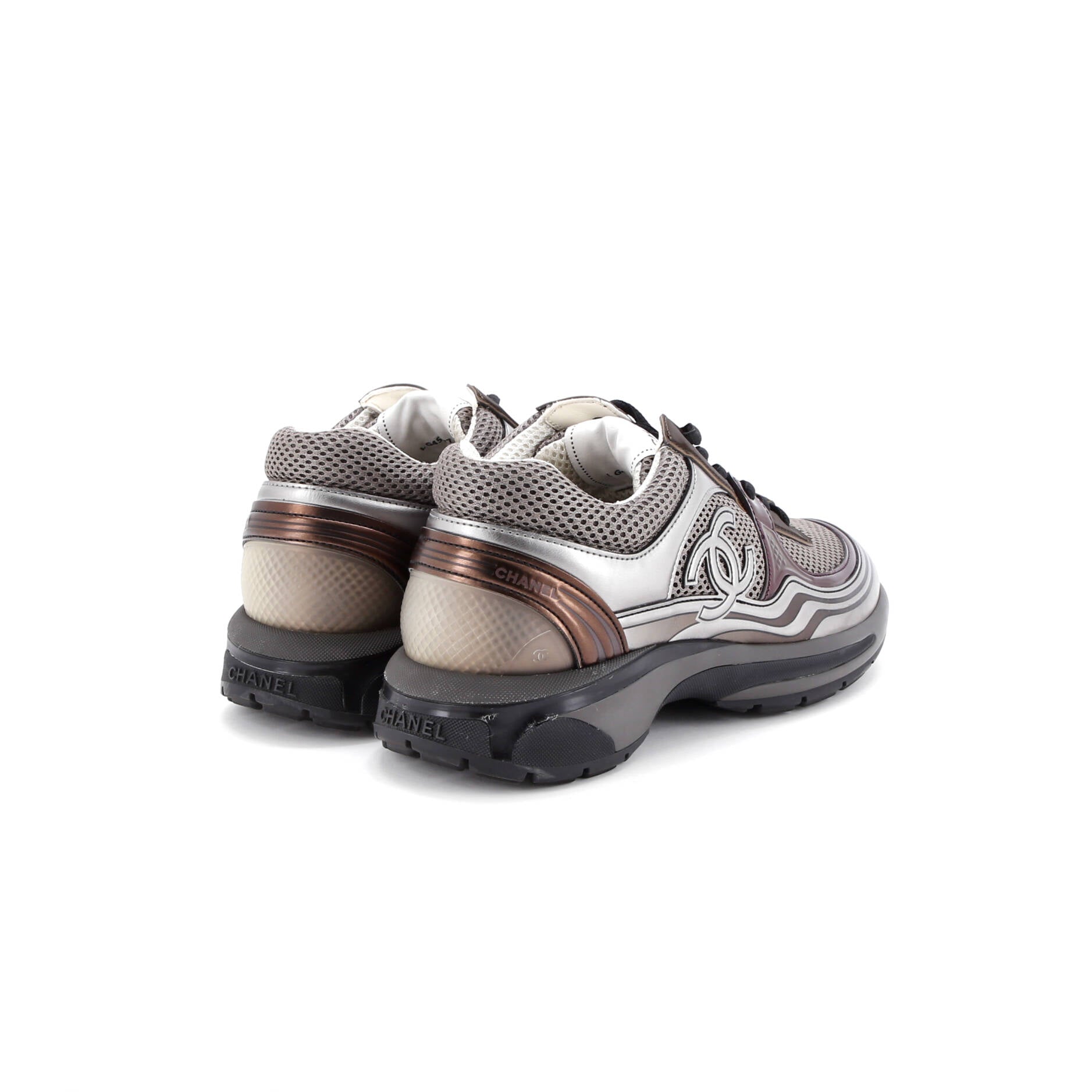 Women's CC Low-Top Sneakers Mesh and Laminated Leather
