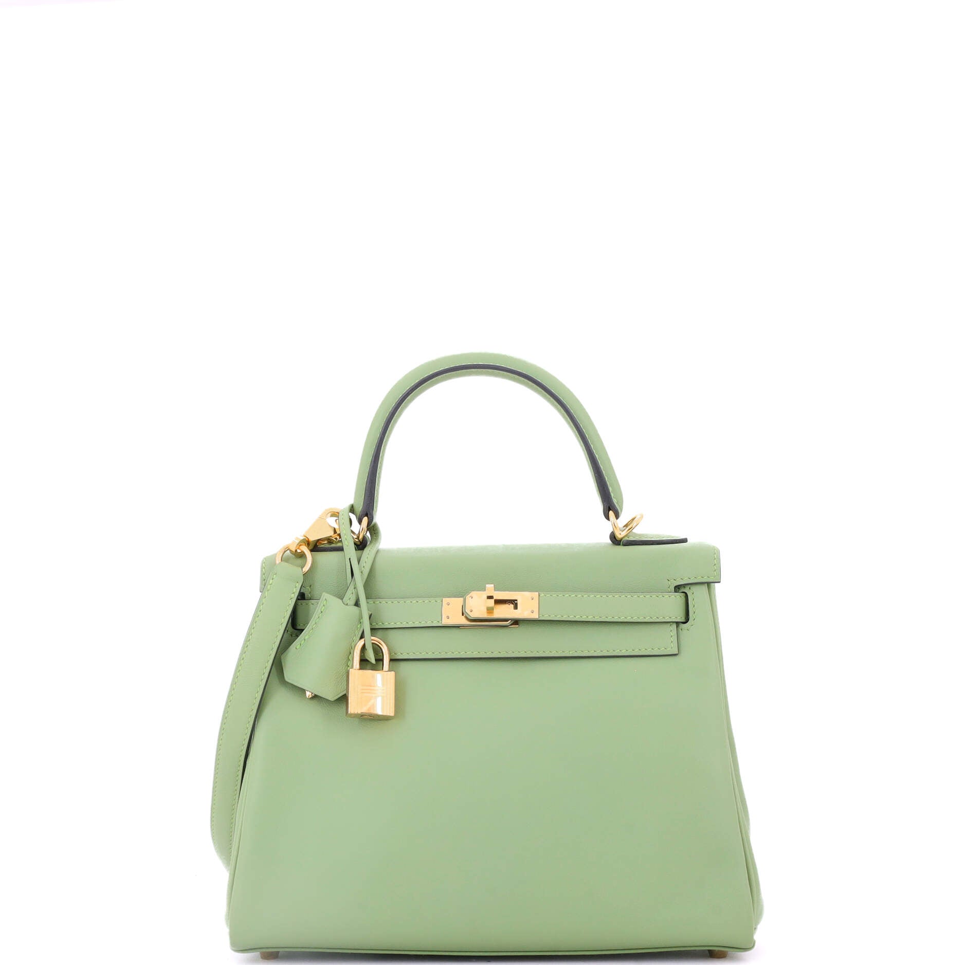 Kelly Handbag Vert Criquet Evercolor with Gold Hardware 25