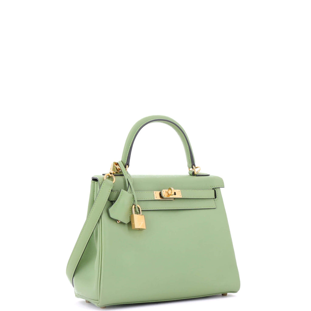 Kelly Handbag Vert Criquet Evercolor with Gold Hardware 25