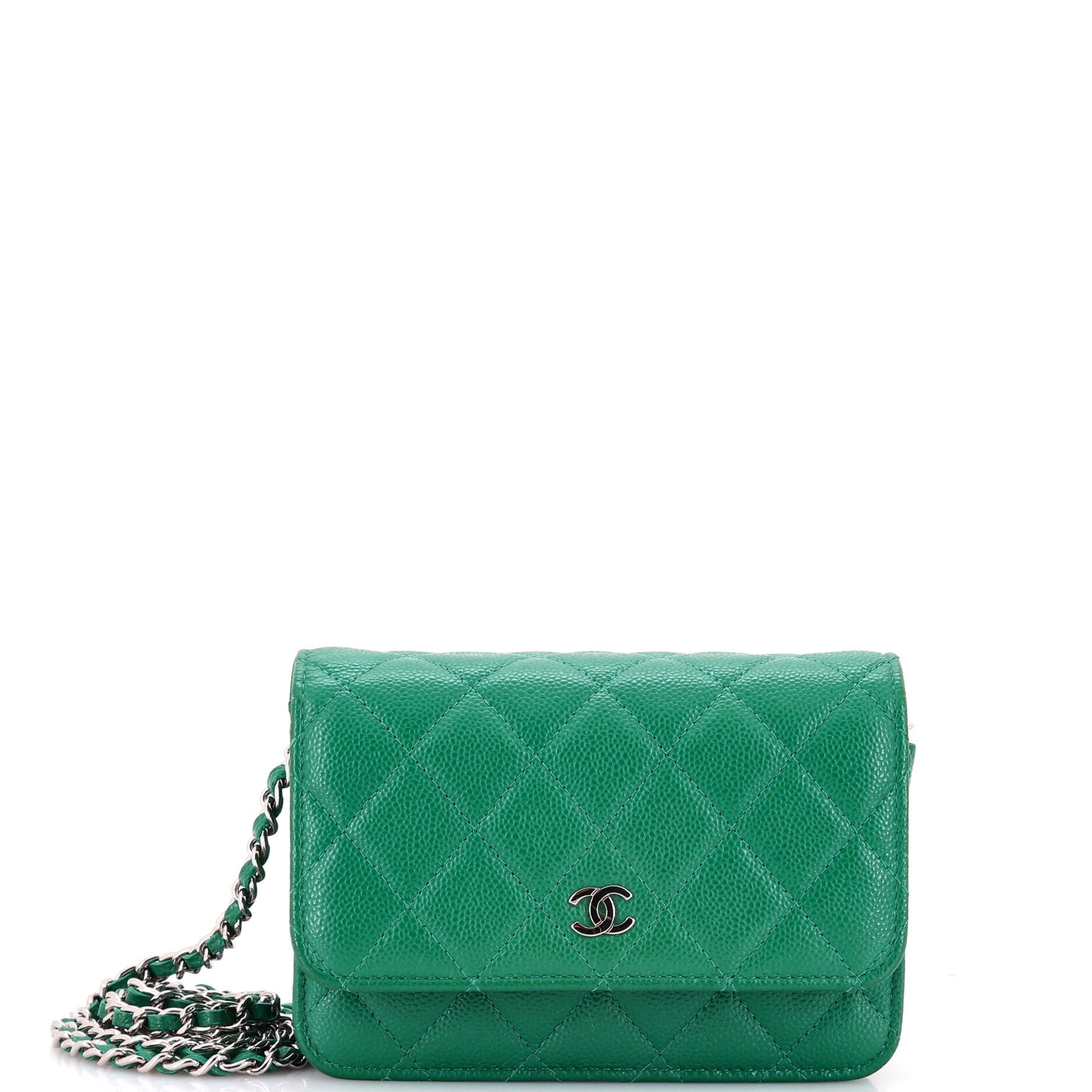 Wallet on Chain Quilted Caviar Mini