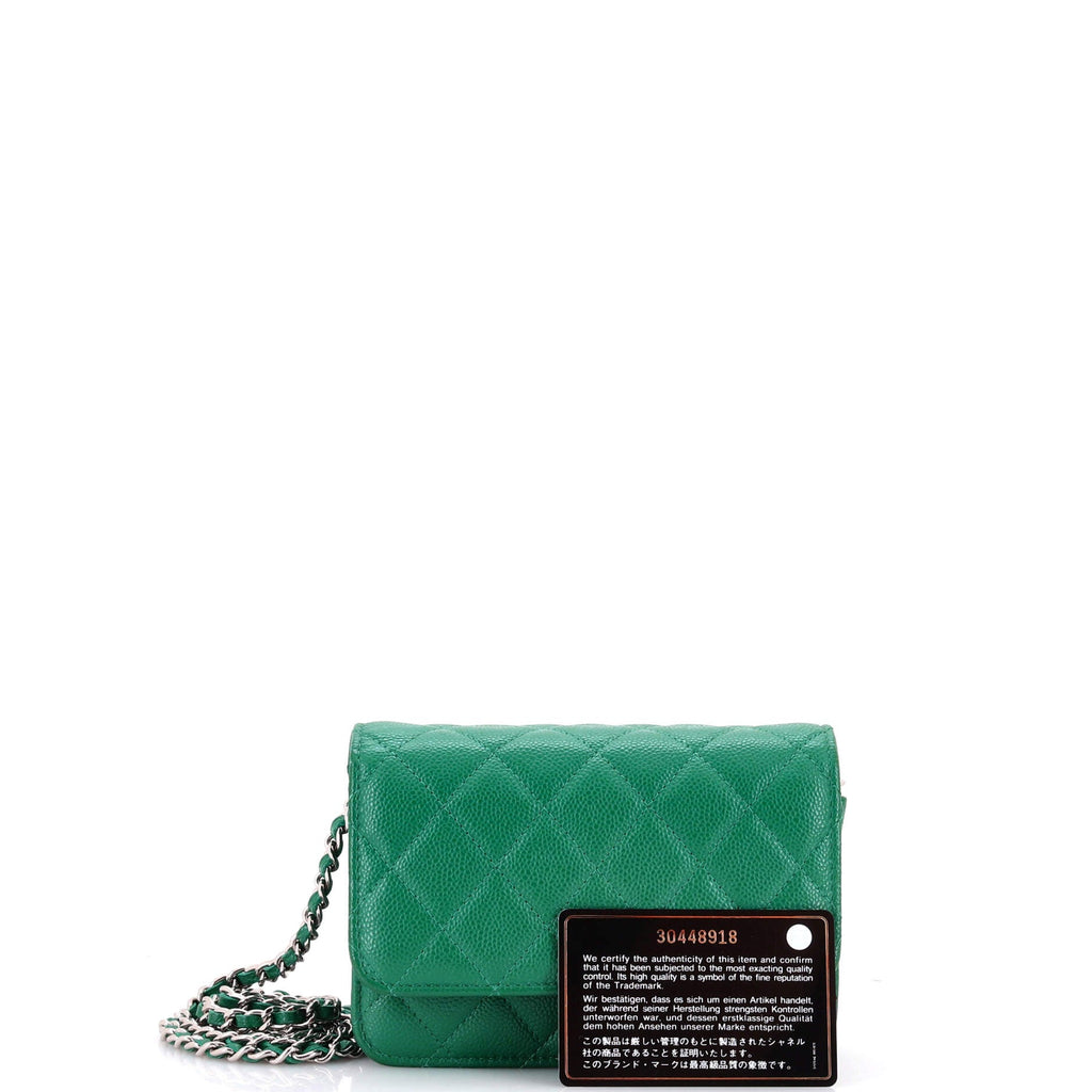 Wallet on Chain Quilted Caviar Mini