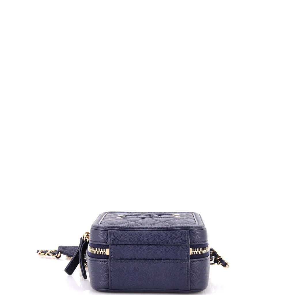 Filigree Vertical Vanity Case Quilted Caviar