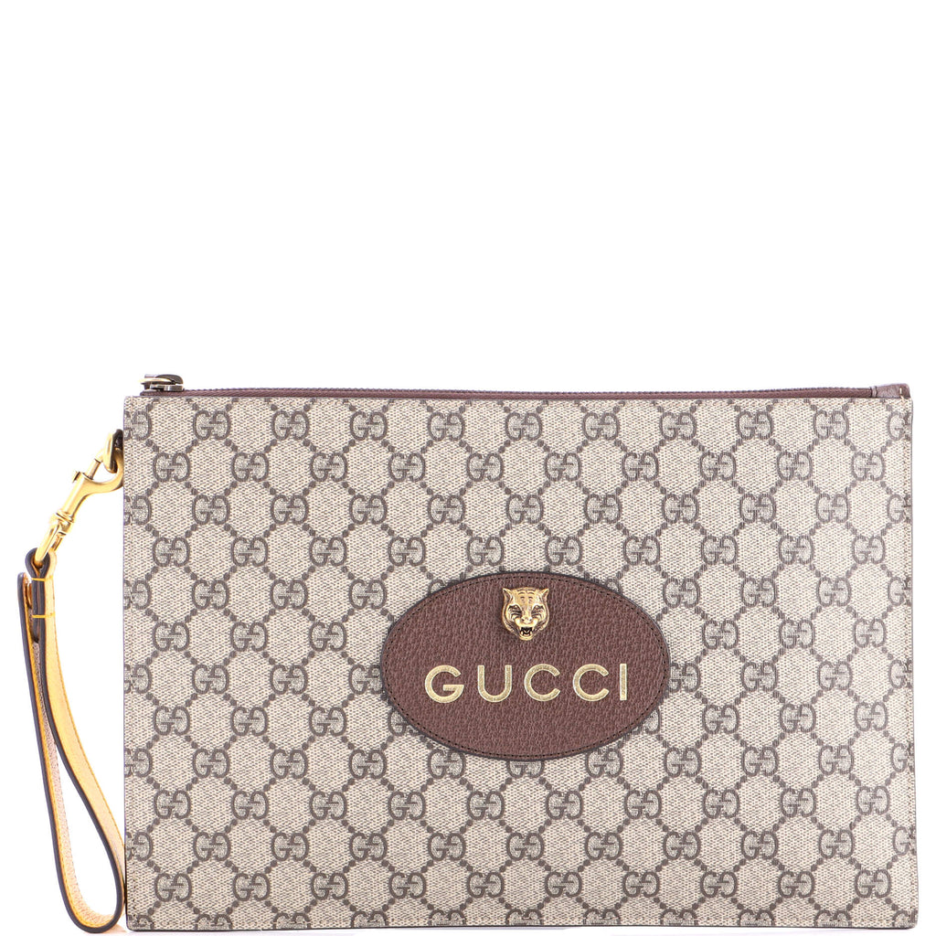 Neo Vintage Wristlet Pouch GG Coated Canvas