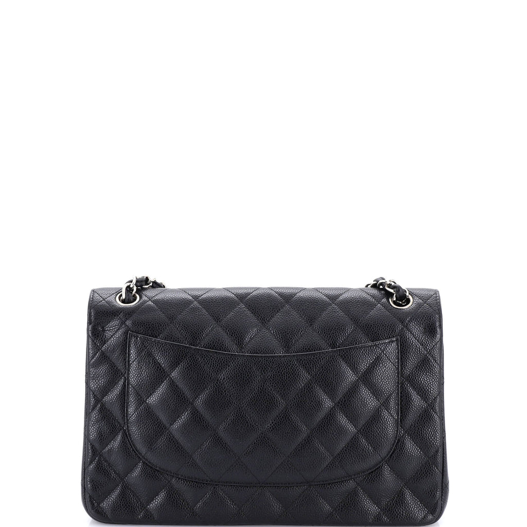 Classic Double Flap Bag Quilted Caviar Jumbo