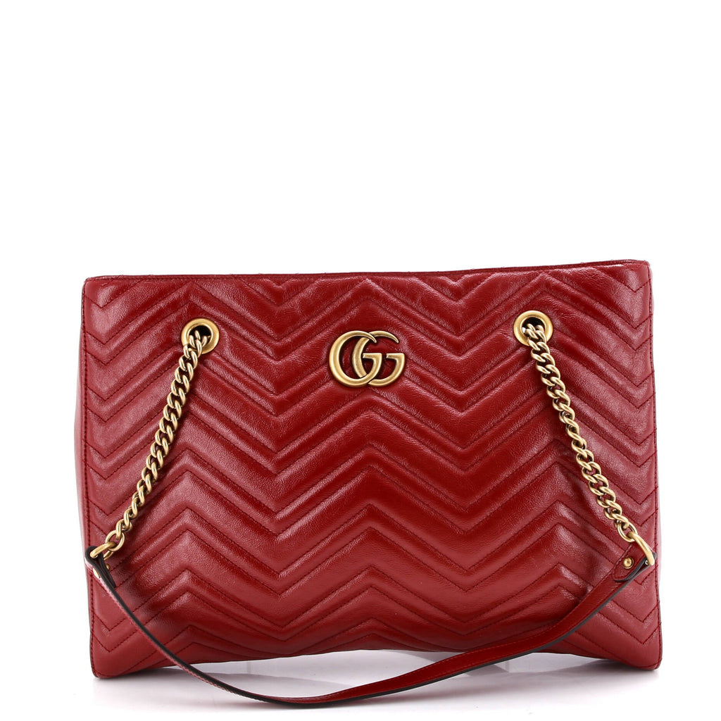 GG Marmont Zip Tote Matelasse Leather Medium
