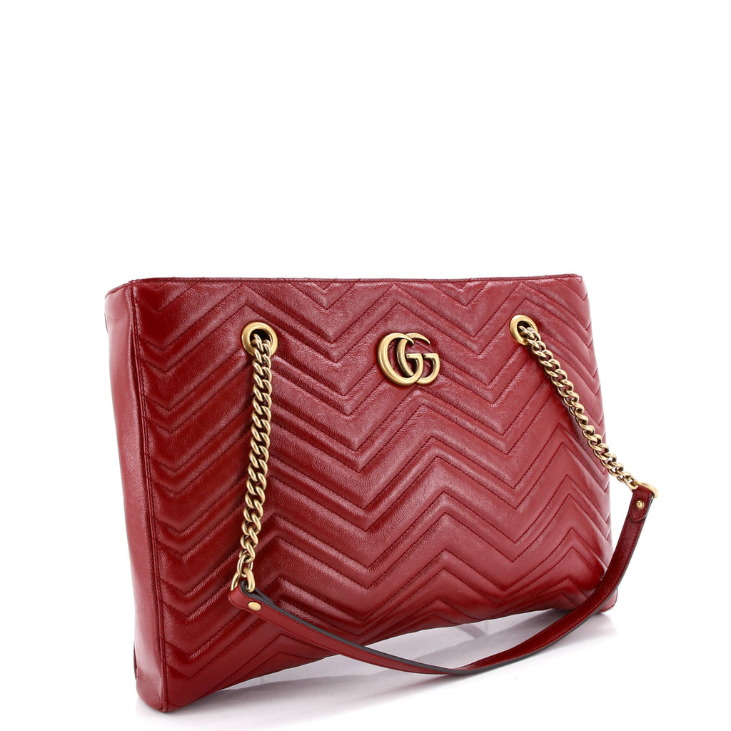 GG Marmont Zip Tote Matelasse Leather Medium