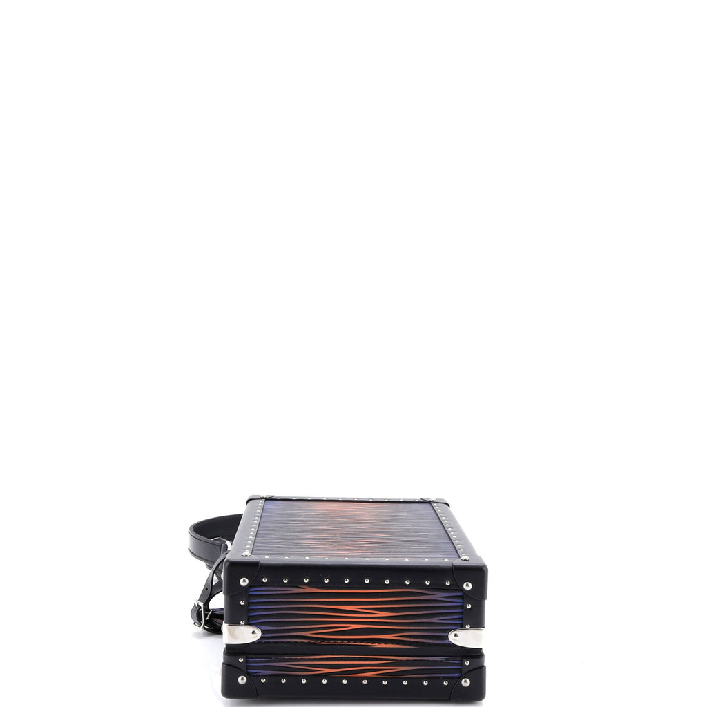 Vertical Clutch Box Logo Embossed XL Epi Leather