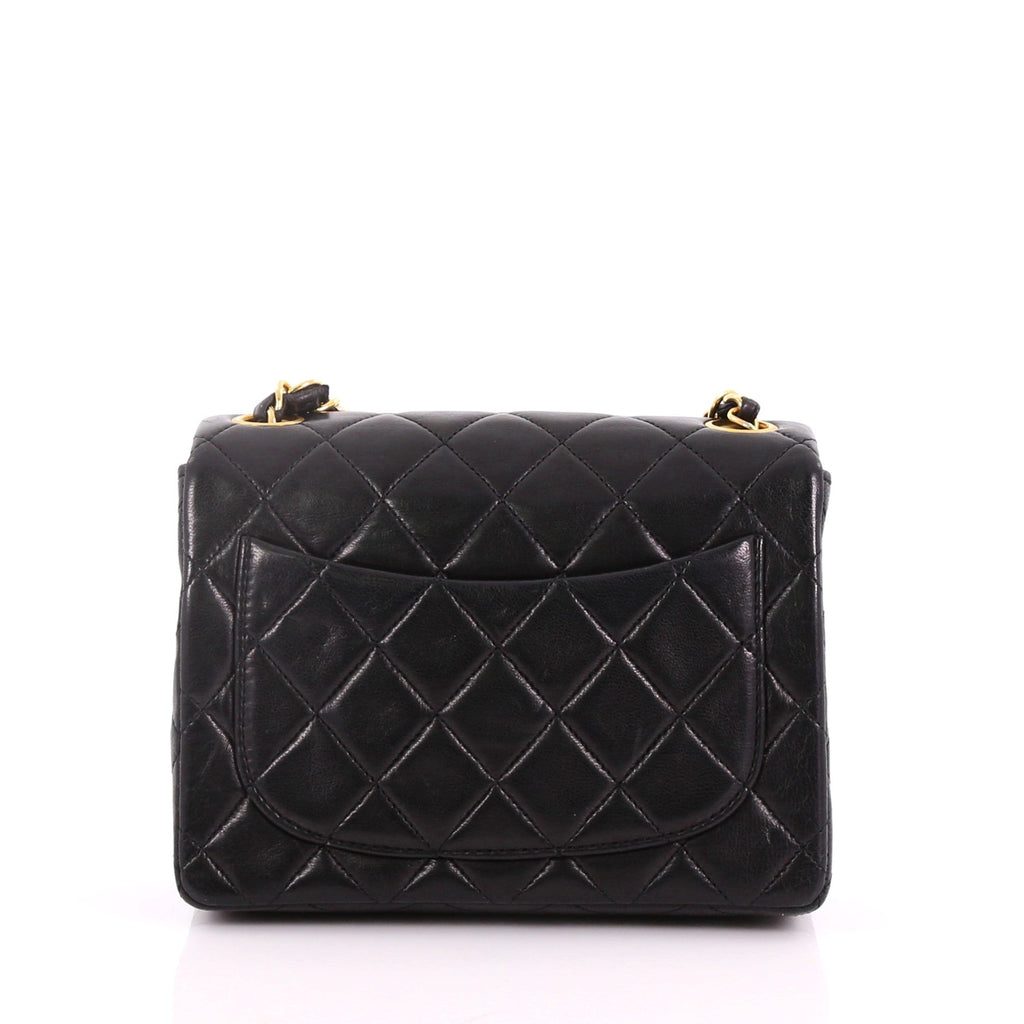 Vintage Square Classic Single Flap Bag Quilted Lambskin Mini