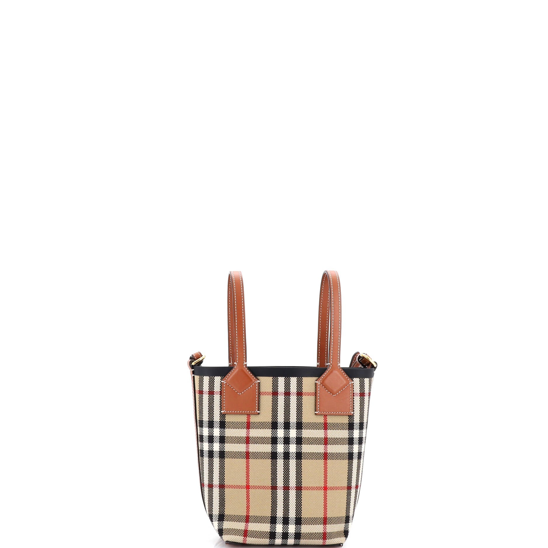 London Bucket Bag Vintage Check Canvas Mini