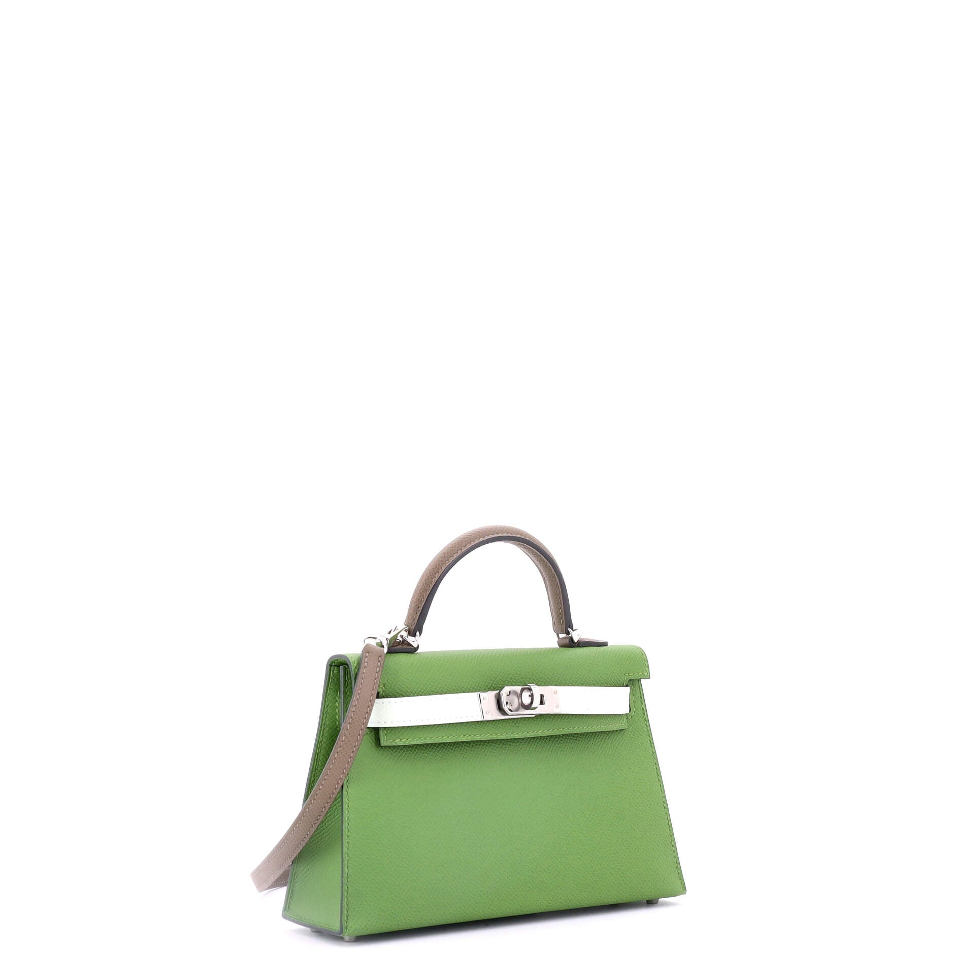 Kelly Mini II Bag Tricolor Epsom with Palladium Hardware 20