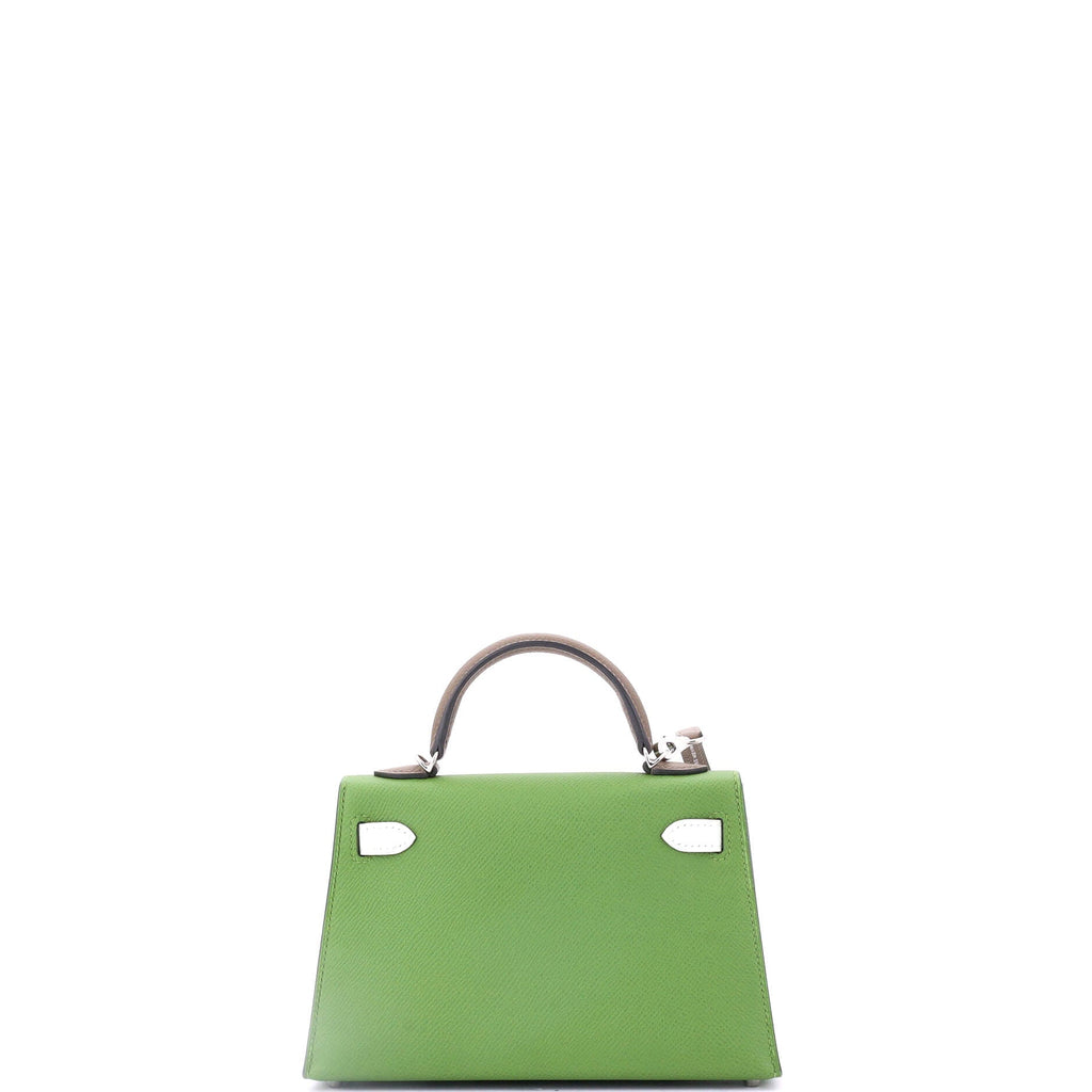Kelly Mini II Bag Tricolor Epsom with Palladium Hardware 20