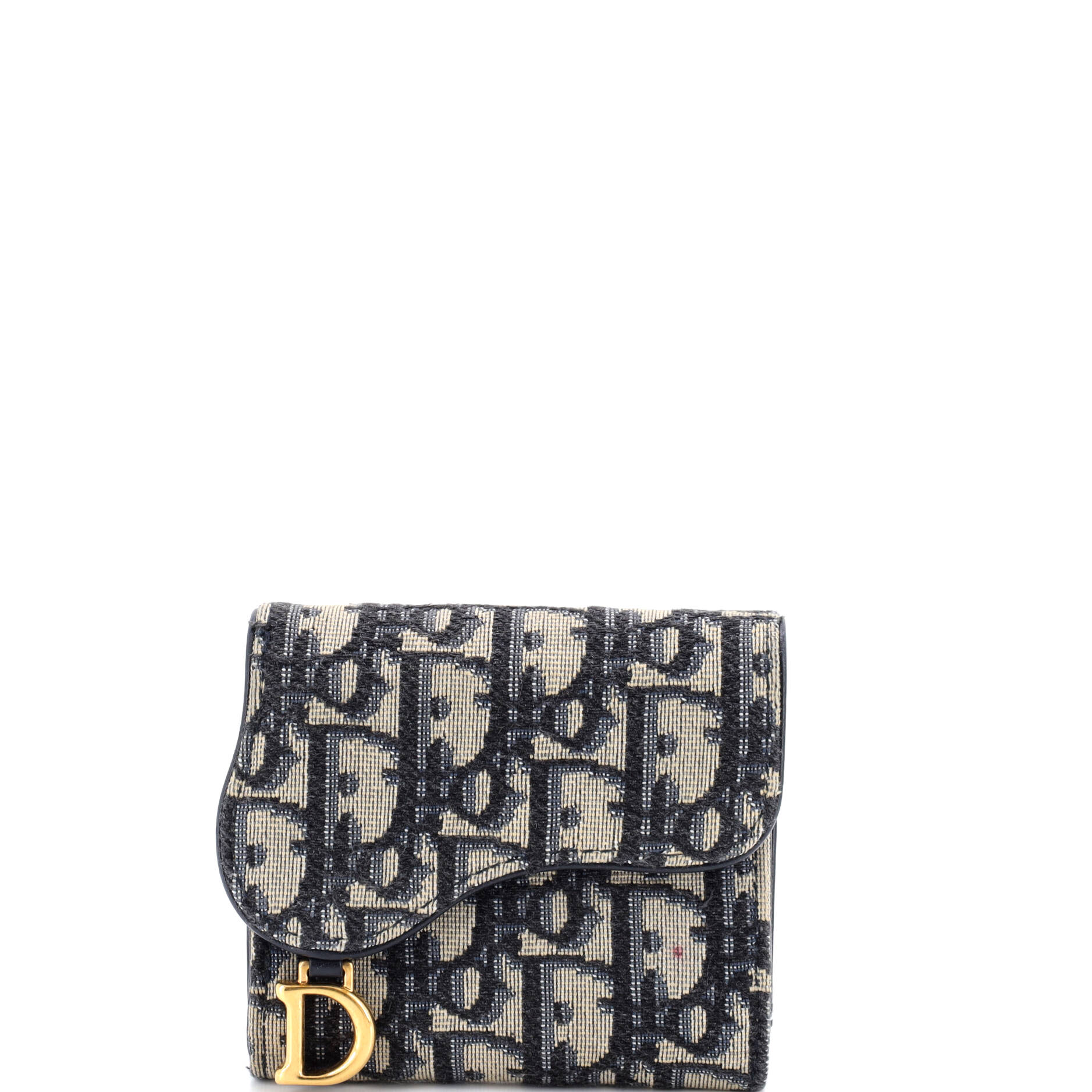 Saddle Flap Wallet Oblique Canvas Mini