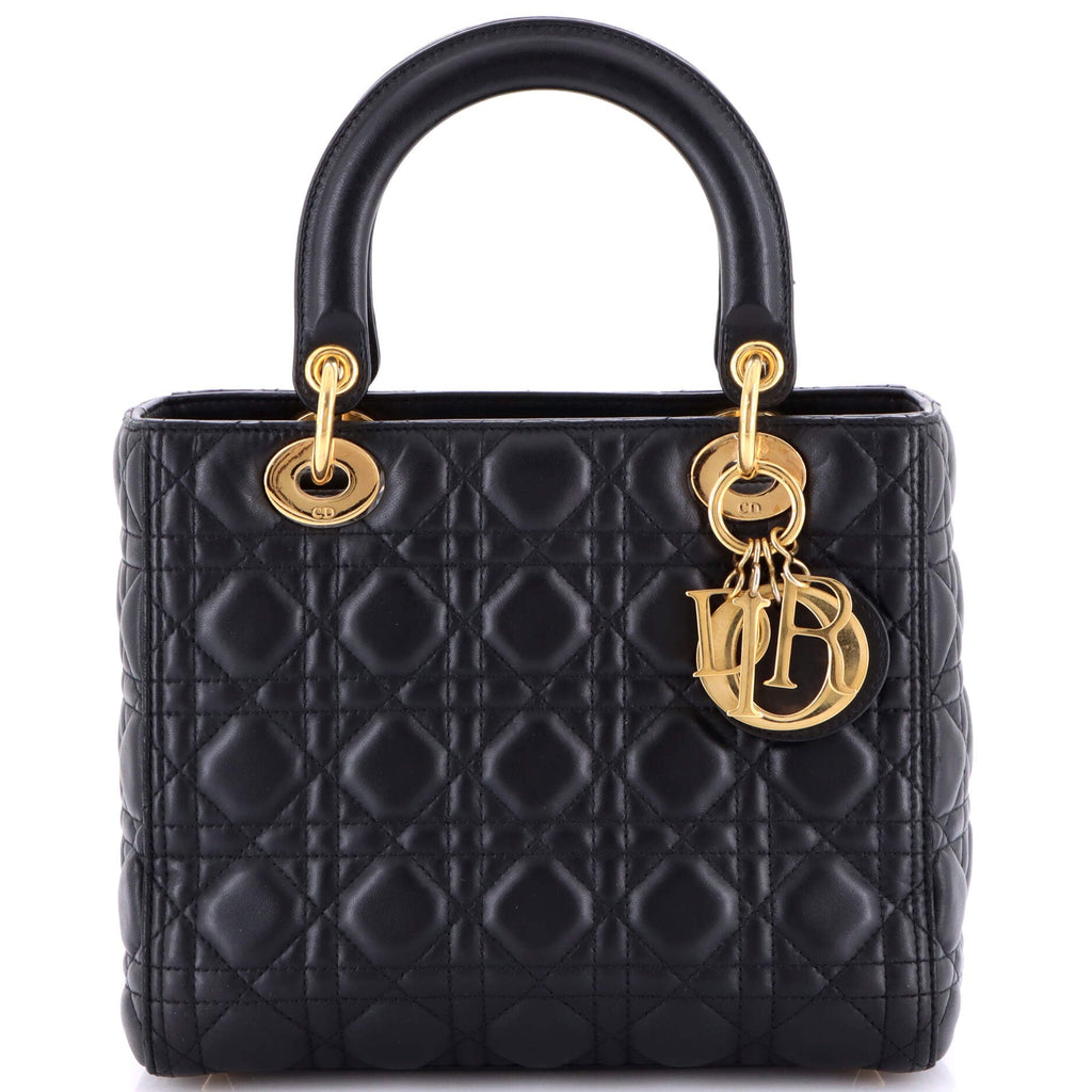 Lady Dior Bag Cannage Quilt Lambskin Medium