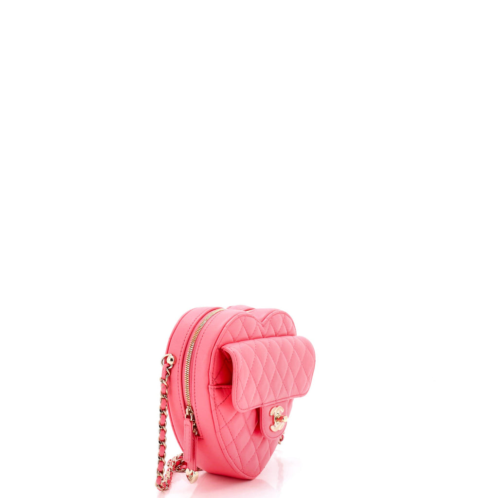 CC in Love Heart Bag Quilted Lambskin