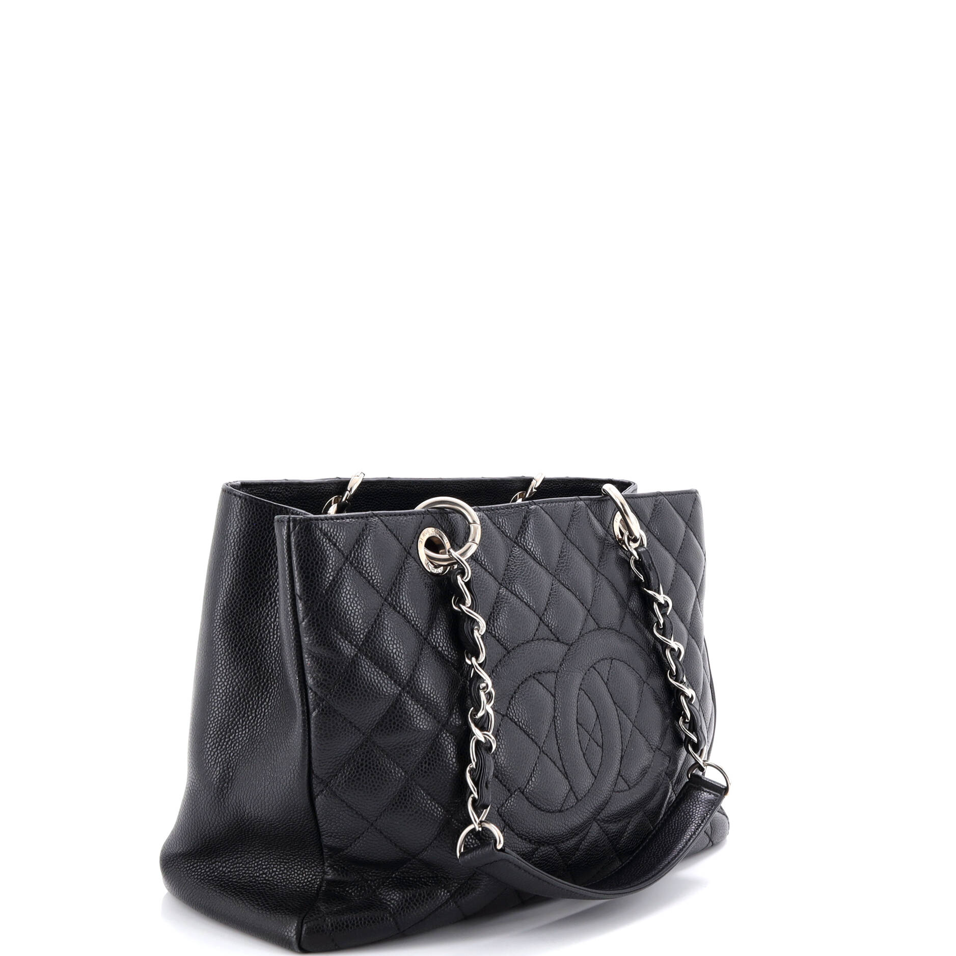 Grand Shopping Tote Quilted Caviar