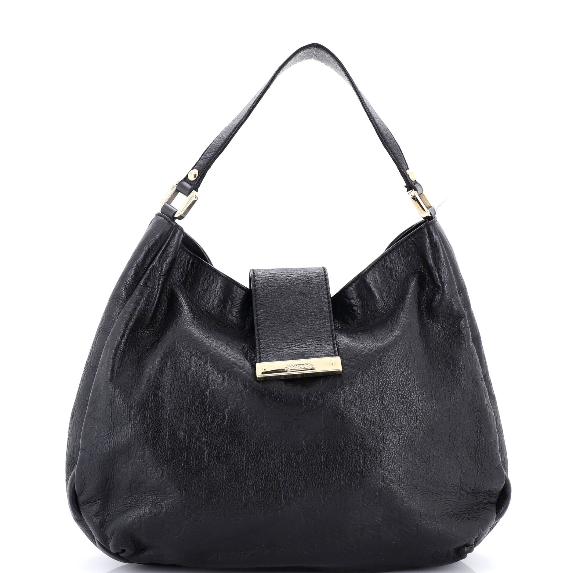 New Ladies Web Hobo Guccissima Leather Medium