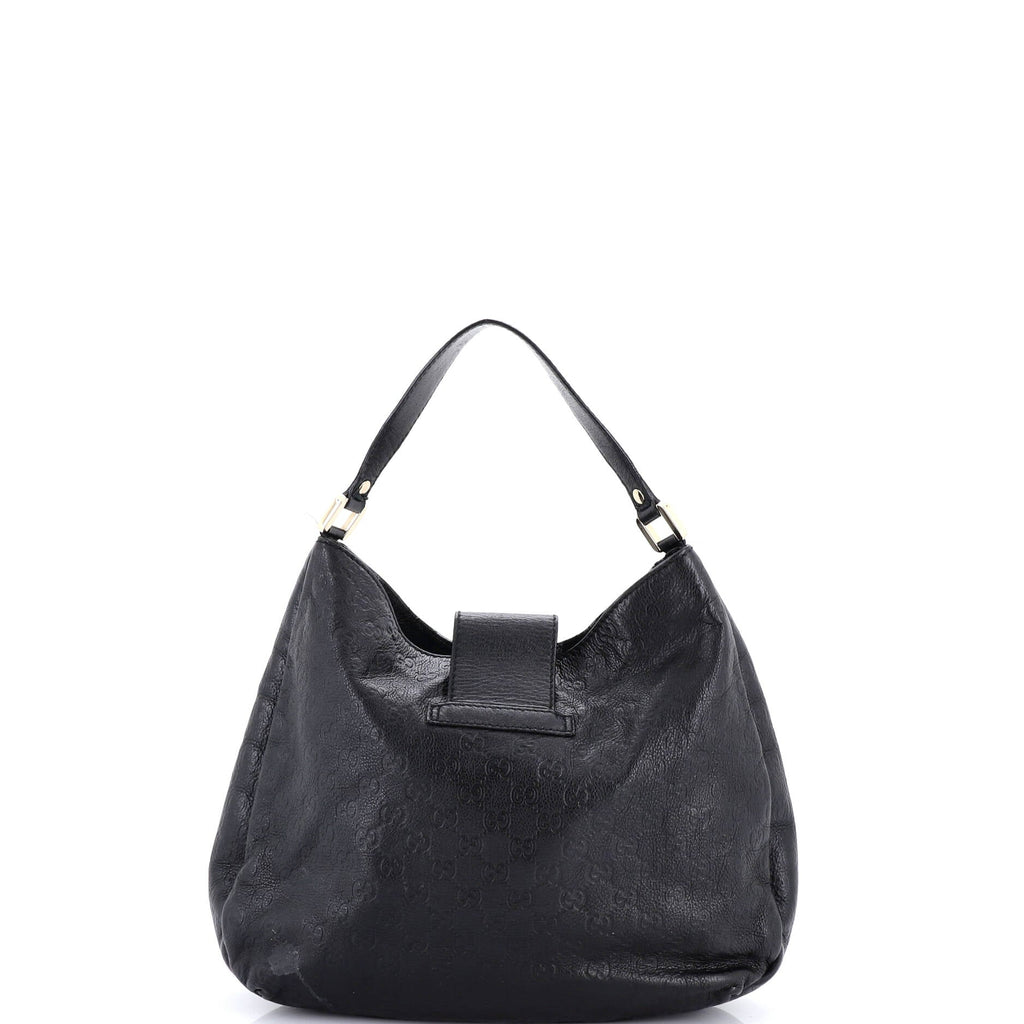 New Ladies Web Hobo Guccissima Leather Medium