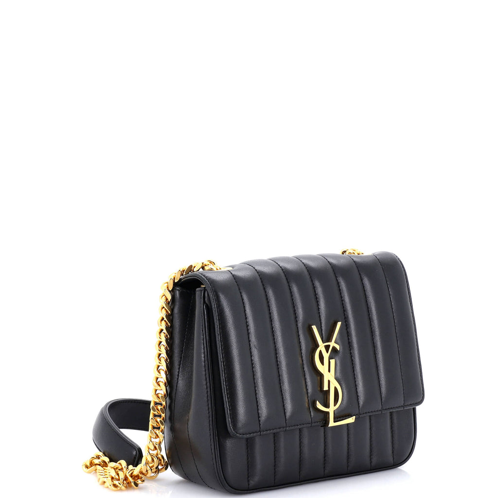 Vicky Crossbody Bag Vertical Quilted Leather Medium