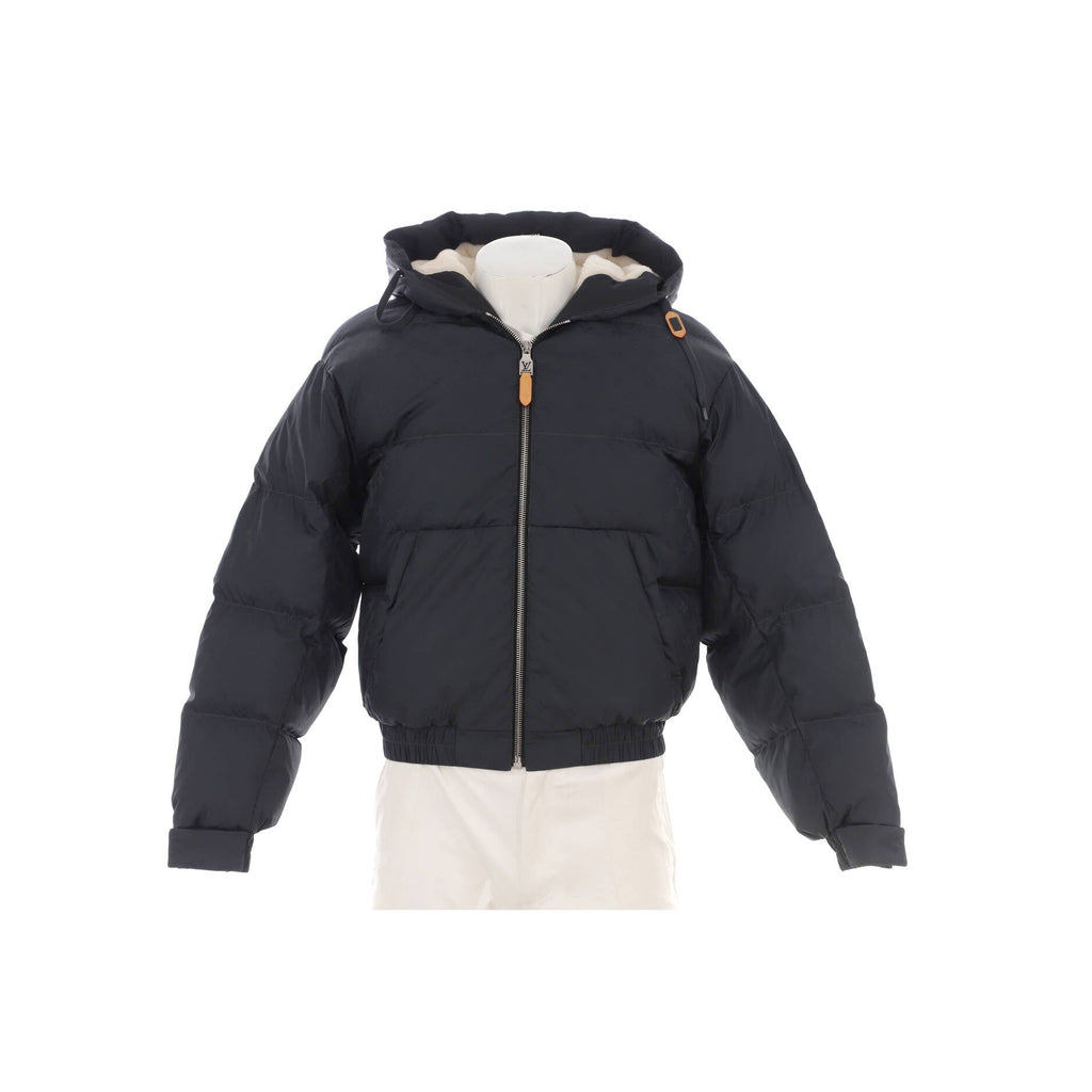 Monogram Hooded Puffer Jacket Quilted Polyamide with Ecodown