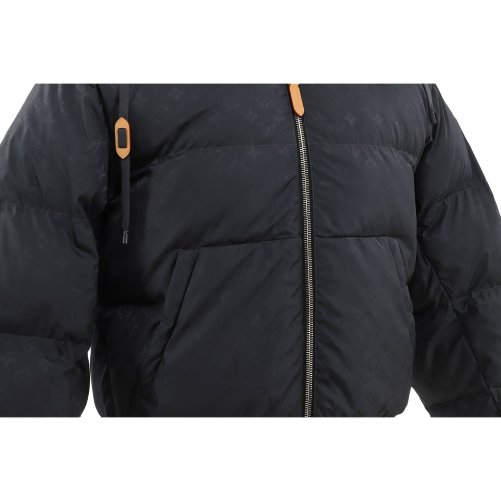 Monogram Hooded Puffer Jacket Quilted Polyamide with Ecodown