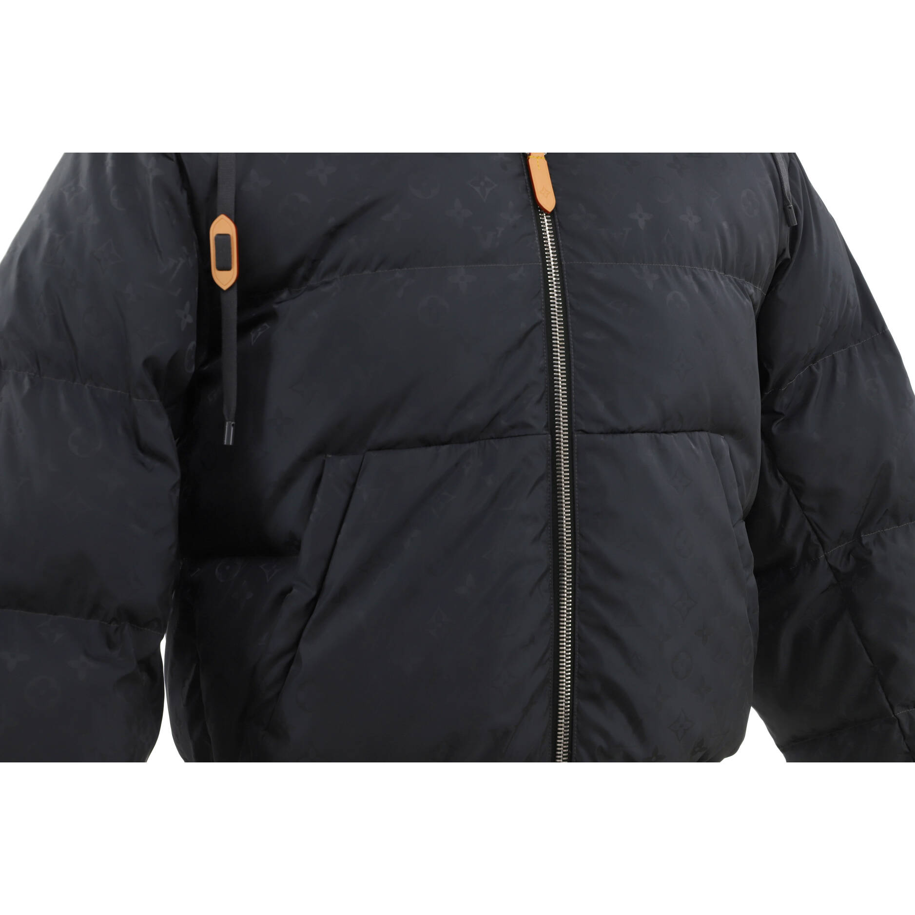 Monogram Hooded Puffer Jacket Quilted Polyamide with Ecodown